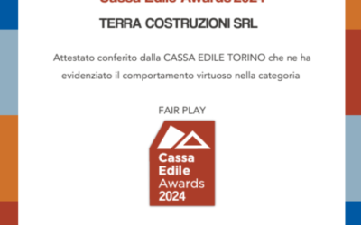Terra Costruzioni vincitrice del Cassa Edile Awards: un riconoscimento all’eccellenza nelle costruzioni edili